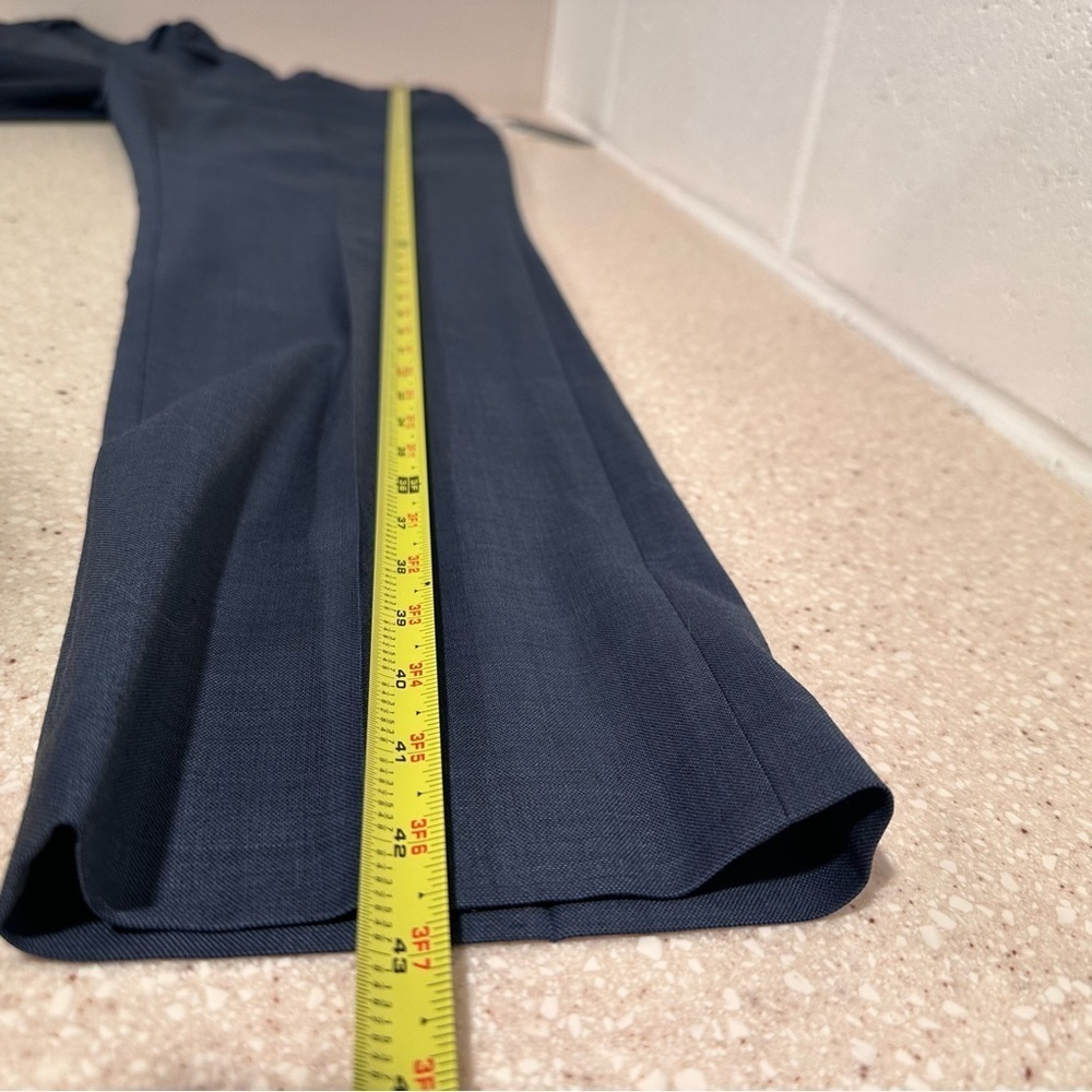 NWT Original Penguin Men’s Dress Pants Blue Shark Wool Slim Fit Stretch 36x32 - Picture 13 of 16
